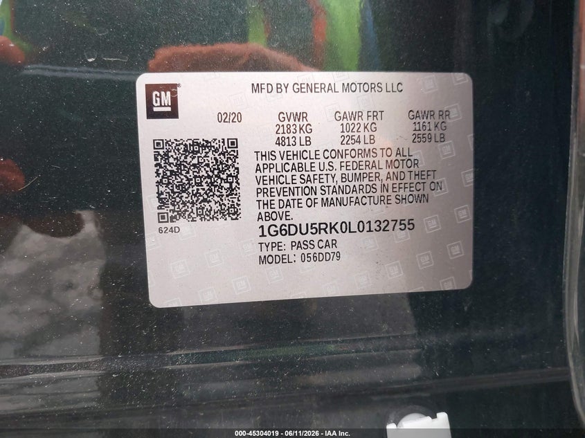 2020 Cadillac Ct5 VIN 1G6DU5RK0L0132755 IAAI salvage auction — SIDE, Salvage Title, sold $8,200 on 2026-07-24 (photo 9)