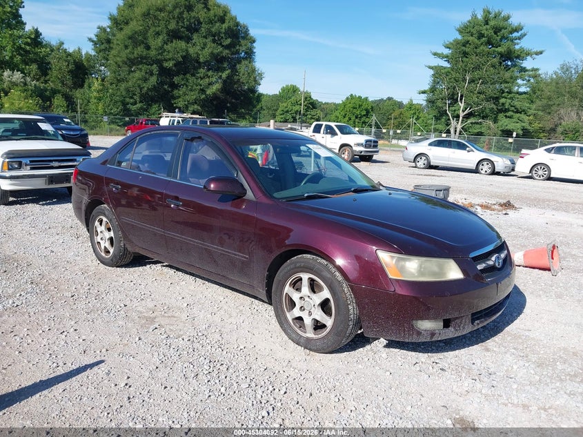 2006 Hyundai Sonata VIN 5NPEU46F16H093720 IAAI salvage auction — LEFT SIDE, Salvage (Alabama), sold $500 on 2026-07-06 (photo 1)