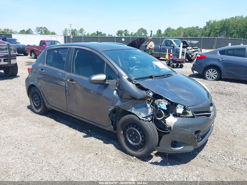 2012 Toyota Yaris VIN JTDKTUD39CD537457 IAAI salvage auction — RIGHT FRONT, Salvage Title, sold $1,100 on 2026-07-09 (photo 1)