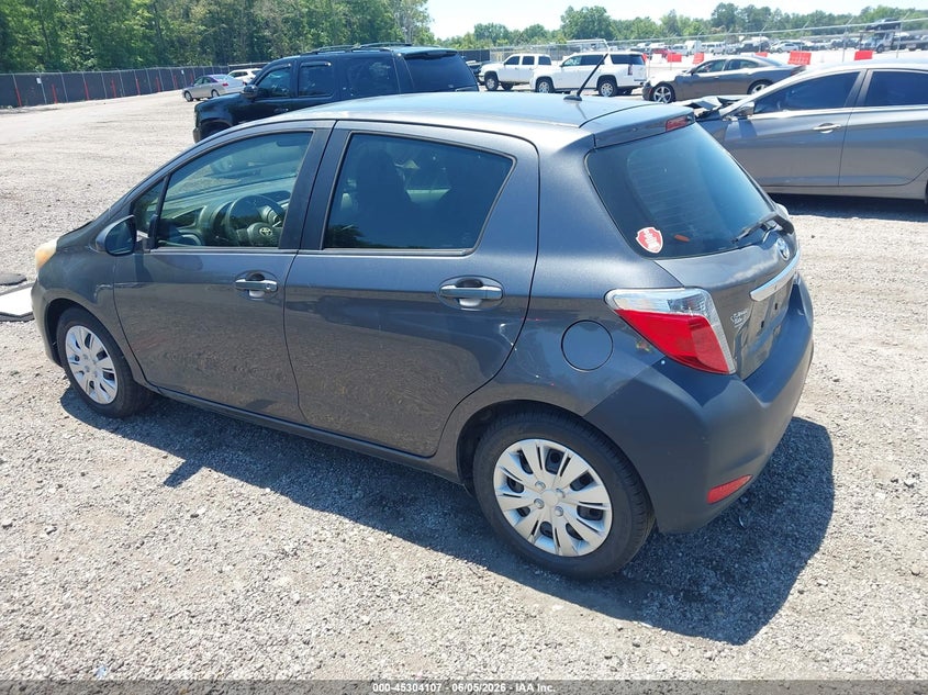 2012 Toyota Yaris VIN JTDKTUD39CD537457 IAAI salvage auction — RIGHT FRONT, Salvage Title, sold $1,100 on 2026-07-09 (photo 3)