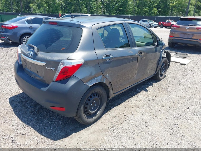 2012 Toyota Yaris VIN JTDKTUD39CD537457 IAAI salvage auction — RIGHT FRONT, Salvage Title, sold $1,100 on 2026-07-09 (photo 4)