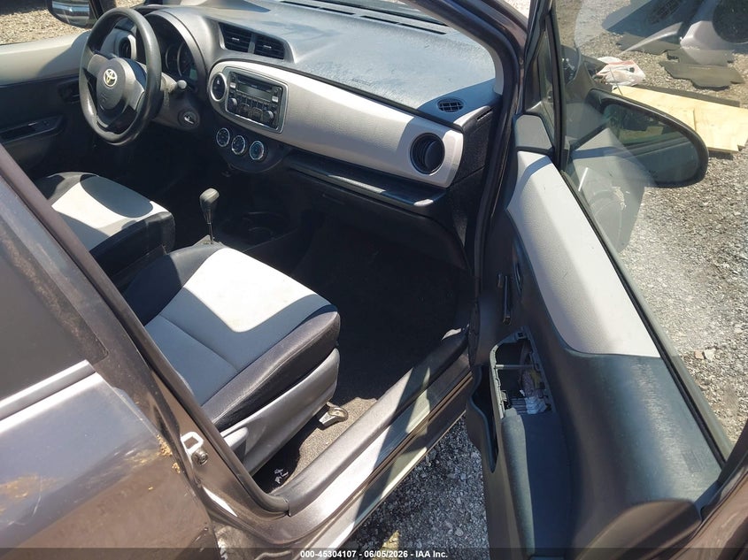 2012 Toyota Yaris VIN JTDKTUD39CD537457 IAAI salvage auction — RIGHT FRONT, Salvage Title, sold $1,100 on 2026-07-09 (photo 5)