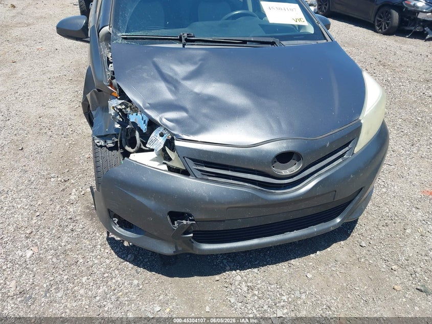 2012 Toyota Yaris VIN JTDKTUD39CD537457 IAAI salvage auction — RIGHT FRONT, Salvage Title, sold $1,100 on 2026-07-09 (photo 6)