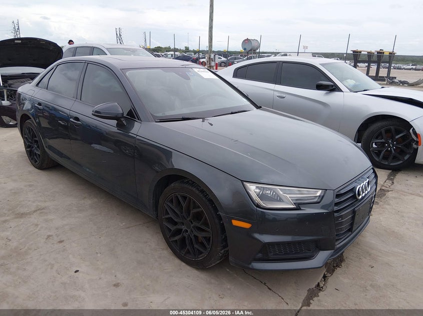 2019 Audi A4 VIN WAUGMAF47KN012054 IAAI salvage auction — LEFT REAR, Salvage Title, sold $1,950 on 2026-07-21 (photo 1)