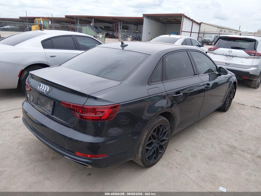 2019 Audi A4 VIN WAUGMAF47KN012054 IAAI salvage auction — LEFT REAR, Salvage Title, sold $1,950 on 2026-07-21 (photo 4)