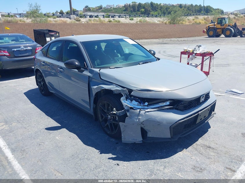 2026 Honda Civic VIN 19XFL2H81TE012161 IAAI salvage auction — RIGHT FRONT, Salvage Title, sold $10,000 on 2026-07-29 (photo 1)