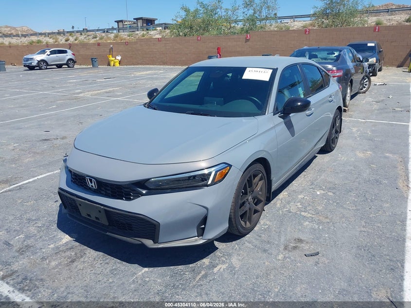 2026 Honda Civic VIN 19XFL2H81TE012161 IAAI salvage auction — RIGHT FRONT, Salvage Title, sold $10,000 on 2026-07-29 (photo 2)