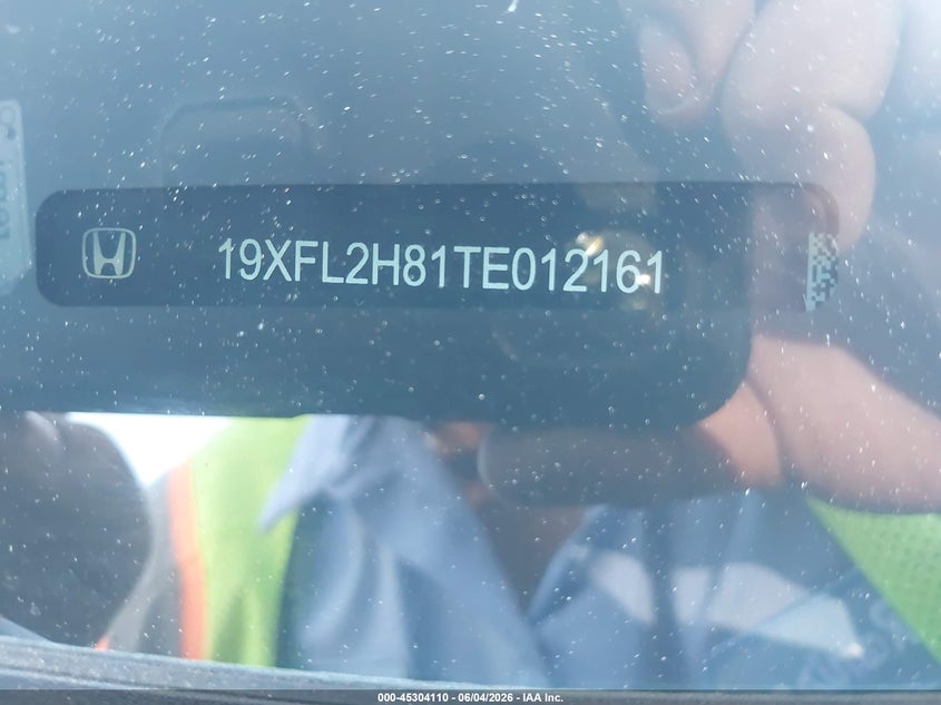 2026 Honda Civic VIN 19XFL2H81TE012161 IAAI salvage auction — RIGHT FRONT, Salvage Title, sold $10,000 on 2026-07-29 (photo 9)