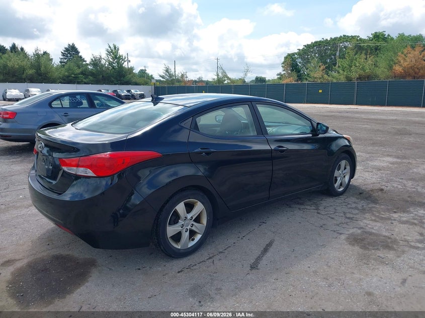 2011 Hyundai Elantra VIN KMHDH4AE4BU106020 IAAI salvage auction — SIDE, Clear (Indiana), sold $25 on 2026-07-07 (photo 4)