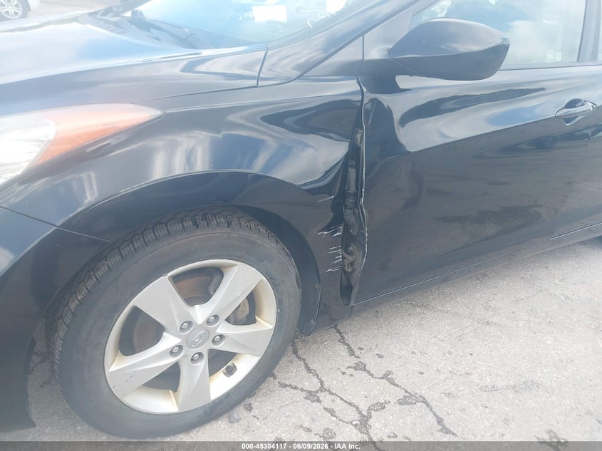 2011 Hyundai Elantra VIN KMHDH4AE4BU106020 IAAI salvage auction — SIDE, Clear (Indiana), sold $25 on 2026-07-07 (photo 6)