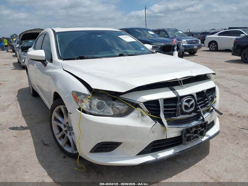 2016 Mazda 6 VIN JM1GJ1V58G1404142 IAAI salvage auction — FRONT END, Salvage (Texas), sold $1,850 on 2026-07-28 (photo 1)