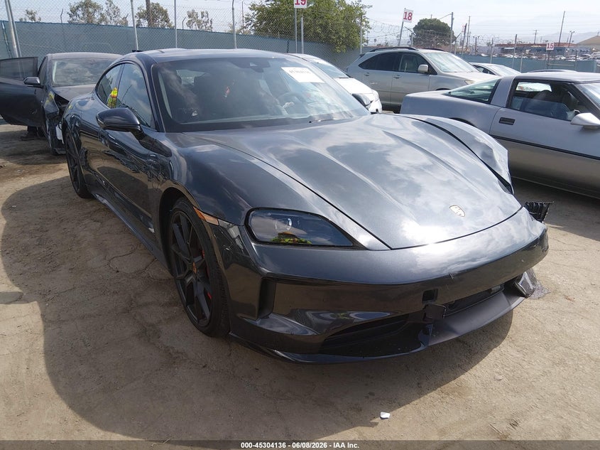 2025 Porsche Taycan VIN WP0AD2Y12SSA50118 IAAI salvage auction — LEFT FRONT, Salvage Title, sold $26,500 on 2026-07-29 (photo 1)