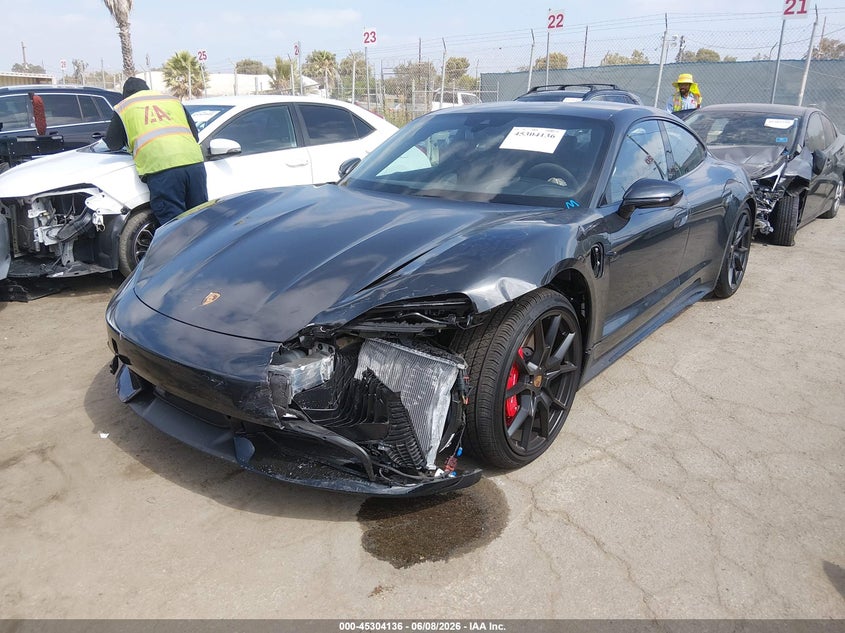 2025 Porsche Taycan VIN WP0AD2Y12SSA50118 IAAI salvage auction — LEFT FRONT, Salvage Title, sold $26,500 on 2026-07-29 (photo 2)