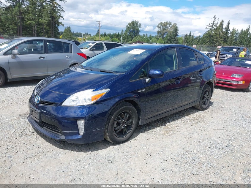 2014 Toyota Prius VIN JTDKN3DU8E1740874 IAAI salvage auction — RIGHT FRONT, Salvage Title, sold $3,075 on 2026-07-08 (photo 2)