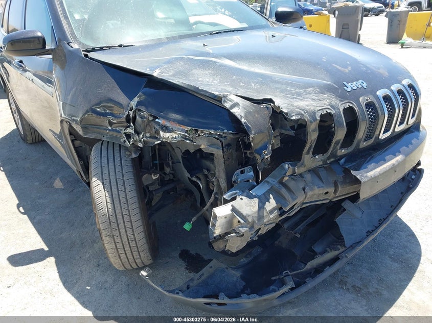 2016 Jeep Cherokee VIN 1C4PJMCB9GW248545 IAAI salvage auction — RIGHT FRONT, Salvage Title, sold $1,050 on 2026-07-09 (photo 6)