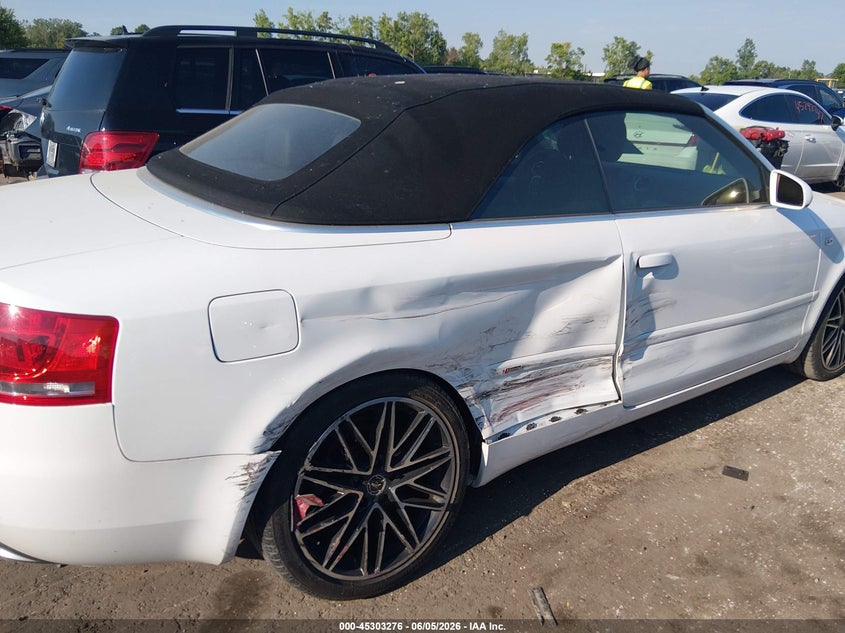 2008 Audi A4 VIN WAUEF48H88K013551 IAAI salvage auction — RIGHT SIDE, Salvage (Ohio), sold $975 on 2026-07-14 (photo 6)