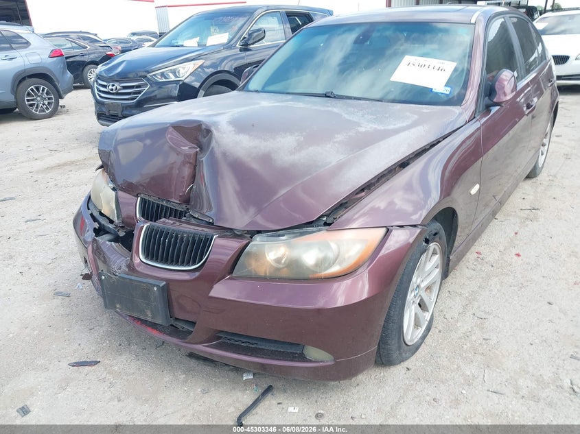 2006 BMW 3er VIN WBAVB17586NK34130 IAAI salvage auction — FRONT END, Salvage (Texas), sold $525 on 2026-07-14 (photo 6)
