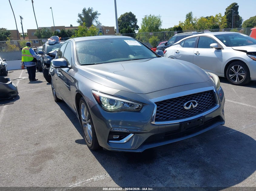 2022 Infiniti Q50 VIN JN1EV7BP1NM311076 IAAI salvage auction — REAR END, Salvage Title, sold $7,050 on 2026-07-20 (photo 1)