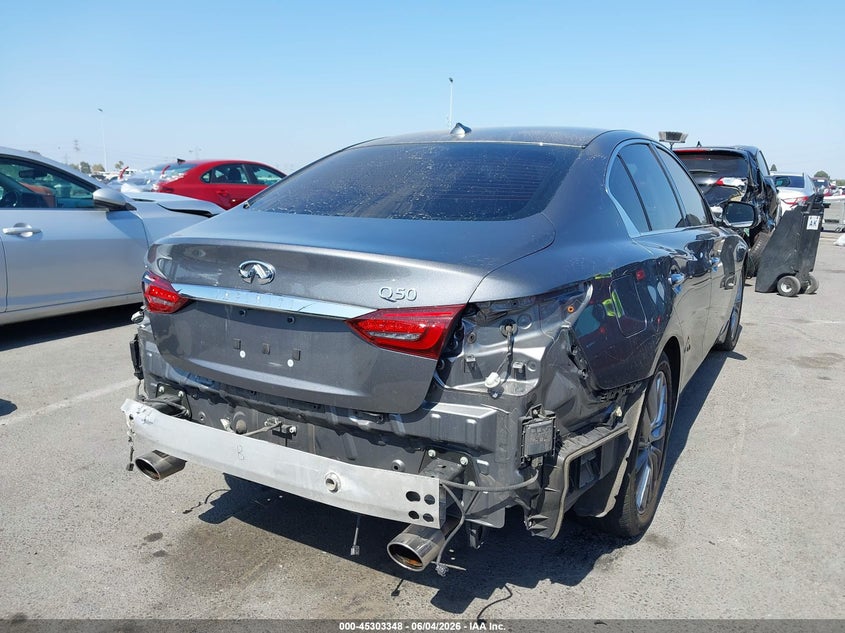 2022 Infiniti Q50 VIN JN1EV7BP1NM311076 IAAI salvage auction — REAR END, Salvage Title, sold $7,050 on 2026-07-20 (photo 4)
