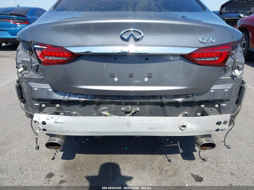 2022 Infiniti Q50 VIN JN1EV7BP1NM311076 IAAI salvage auction — REAR END, Salvage Title, sold $7,050 on 2026-07-20 (photo 6)