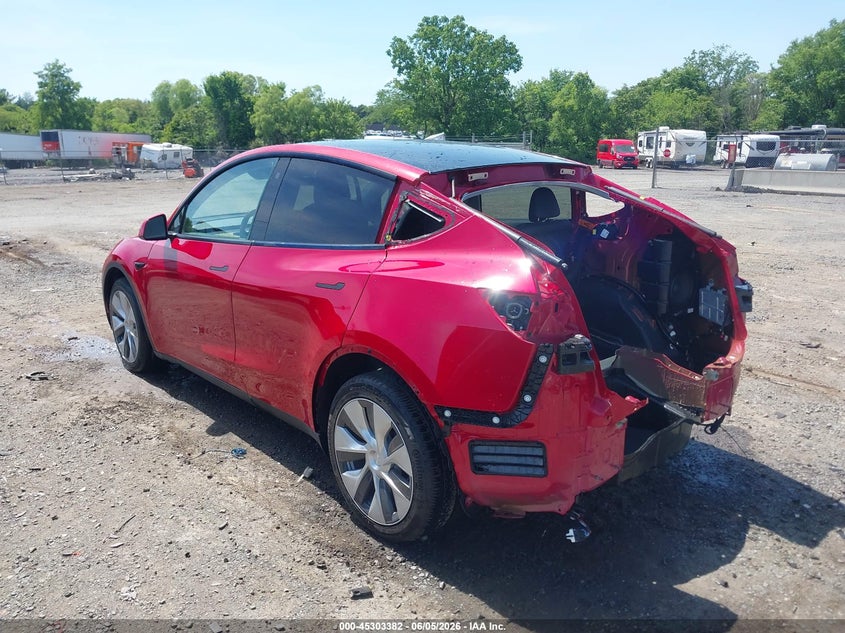 2023 Tesla Model y VIN 7SAYGDEE7PF667849 IAAI salvage auction — REAR END, Salvage (Virginia), sold $11,450 on 2026-07-24 (photo 3)