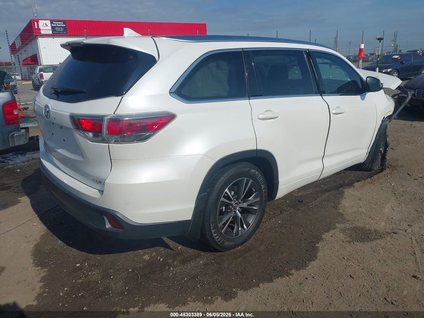 2016 Toyota Highlander VIN 5TDKKRFH3GS164502 IAAI salvage auction — FRONT END, Salvage Title, sold $2,750 on 2026-07-22 (photo 4)