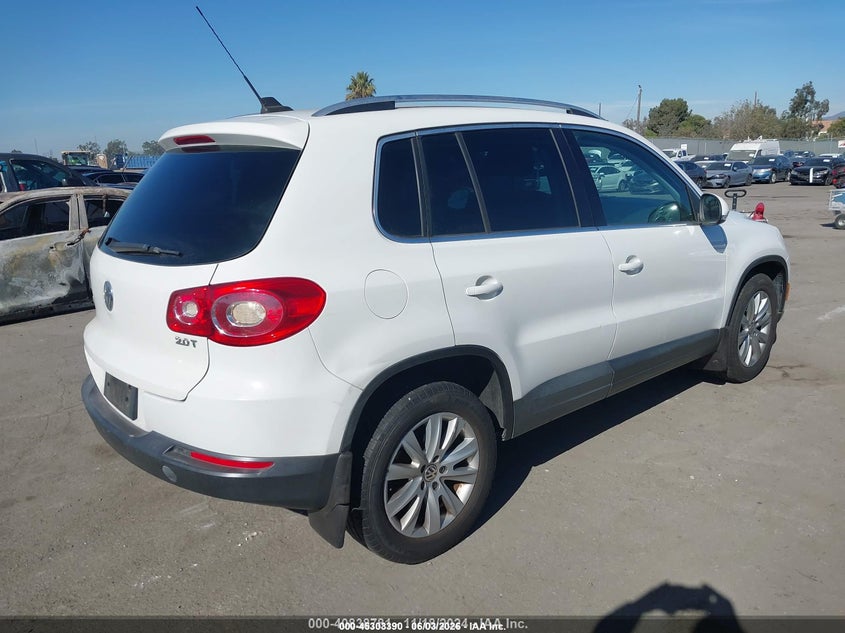 2009 Volkswagen Tiguan VIN WVGAV75N09W524631 IAAI salvage auction — RIGHT REAR, Salvage (Idaho), sold $275 on 2026-07-22 (photo 4)
