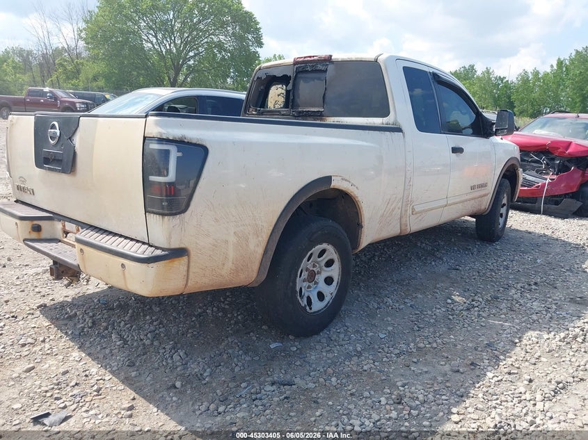 2012 Nissan TITAN VIN 1N6BA0CC8CN309098 IAAI salvage auction — EXTERIOR BURN, Salvage Title, sold $100 on 2026-07-09 (photo 4)
