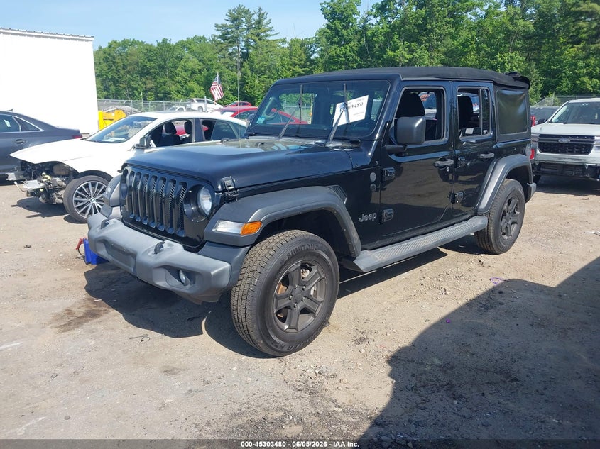 2019 Jeep Wrangler / VIN 1C4HJXDG2KW507997 IAAI salvage auction — REAR END, Salvage Title, sold $9,300 on 2026-08-01 (photo 2)