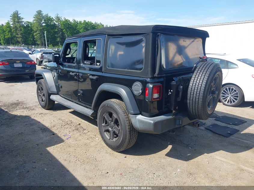 2019 Jeep Wrangler / VIN 1C4HJXDG2KW507997 IAAI salvage auction — REAR END, Salvage Title, sold $9,300 on 2026-08-01 (photo 3)