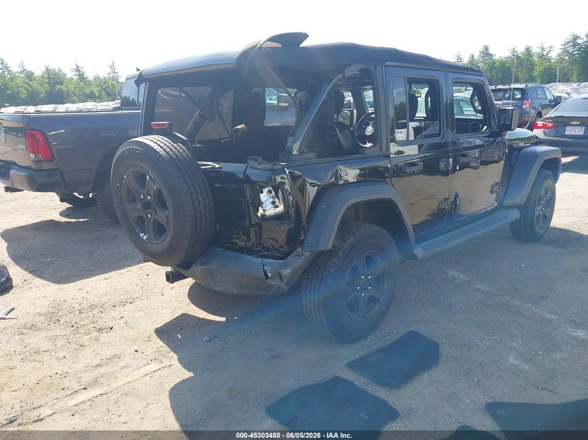 2019 Jeep Wrangler / VIN 1C4HJXDG2KW507997 IAAI salvage auction — REAR END, Salvage Title, sold $9,300 on 2026-08-01 (photo 4)