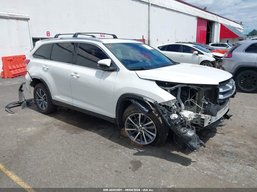 2019 Toyota Highlander VIN 5TDJZRFH7KS616354 IAAI salvage auction — FRONT END, Salvage Title, sold $8,850 on 2026-07-16 (photo 1)
