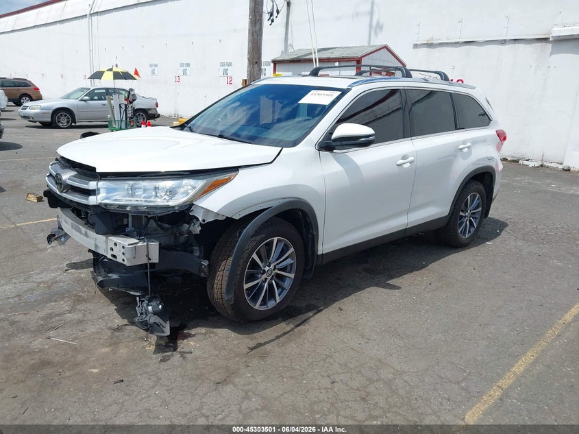 2019 Toyota Highlander VIN 5TDJZRFH7KS616354 IAAI salvage auction — FRONT END, Salvage Title, sold $8,850 on 2026-07-16 (photo 2)