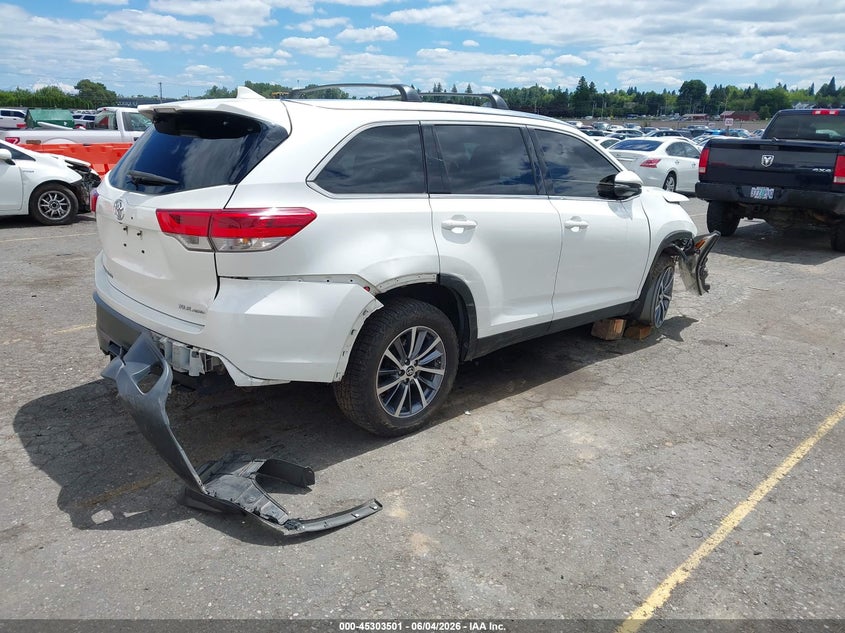 2019 Toyota Highlander VIN 5TDJZRFH7KS616354 IAAI salvage auction — FRONT END, Salvage Title, sold $8,850 on 2026-07-16 (photo 4)