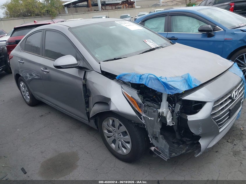2022 Hyundai Accent VIN 3KPC24A6XNE182905 IAAI salvage auction — LEFT SIDE, Salvage Title, sold $1,350 on 2026-07-29 (photo 1)