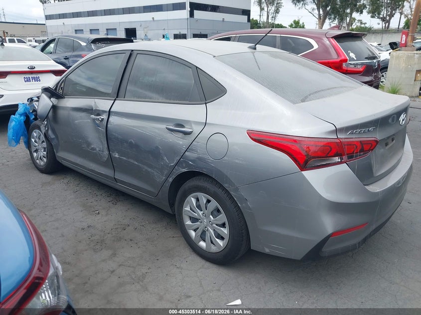 2022 Hyundai Accent VIN 3KPC24A6XNE182905 IAAI salvage auction — LEFT SIDE, Salvage Title, sold $1,350 on 2026-07-29 (photo 3)