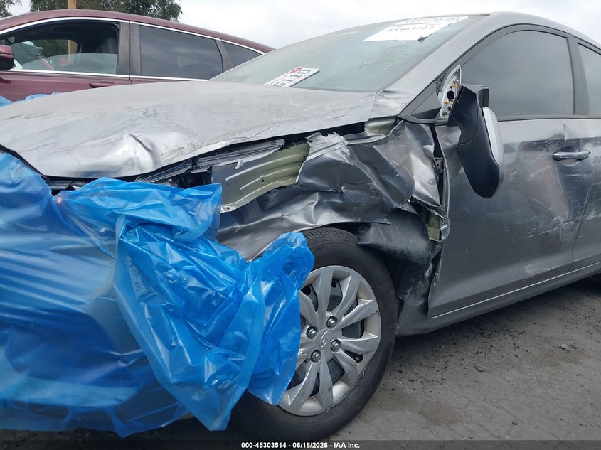 2022 Hyundai Accent VIN 3KPC24A6XNE182905 IAAI salvage auction — LEFT SIDE, Salvage Title, sold $1,350 on 2026-07-29 (photo 6)