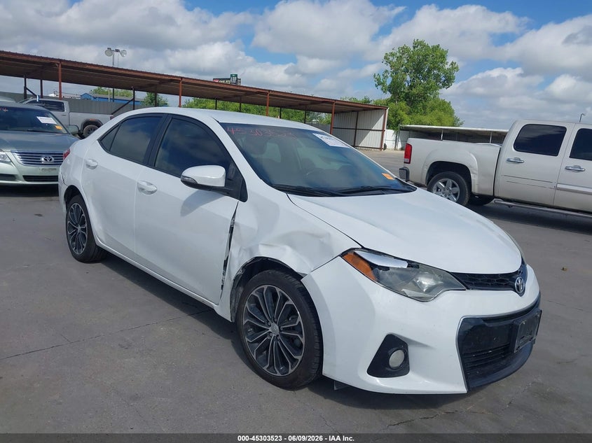 2014 Toyota Corolla VIN 5YFBURHE0EP155274 IAAI salvage auction — FRONT END, Original (Texas), sold $3,300 on 2026-07-22 (photo 1)
