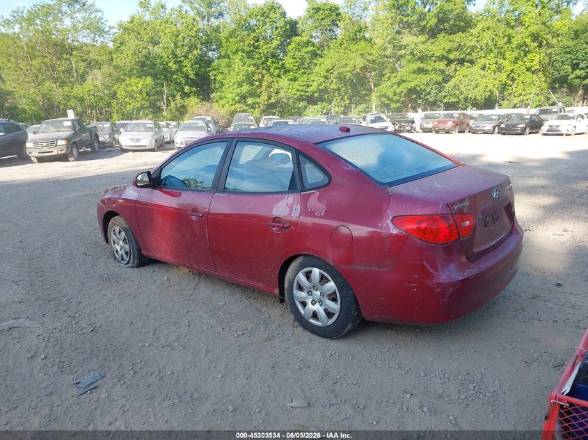 2007 Hyundai Elantra VIN KMHDU46D97U206293 IAAI salvage auction — NORMAL WEAR, Clear (Pennsylvania), sold $175 on 2026-07-28 (photo 3)