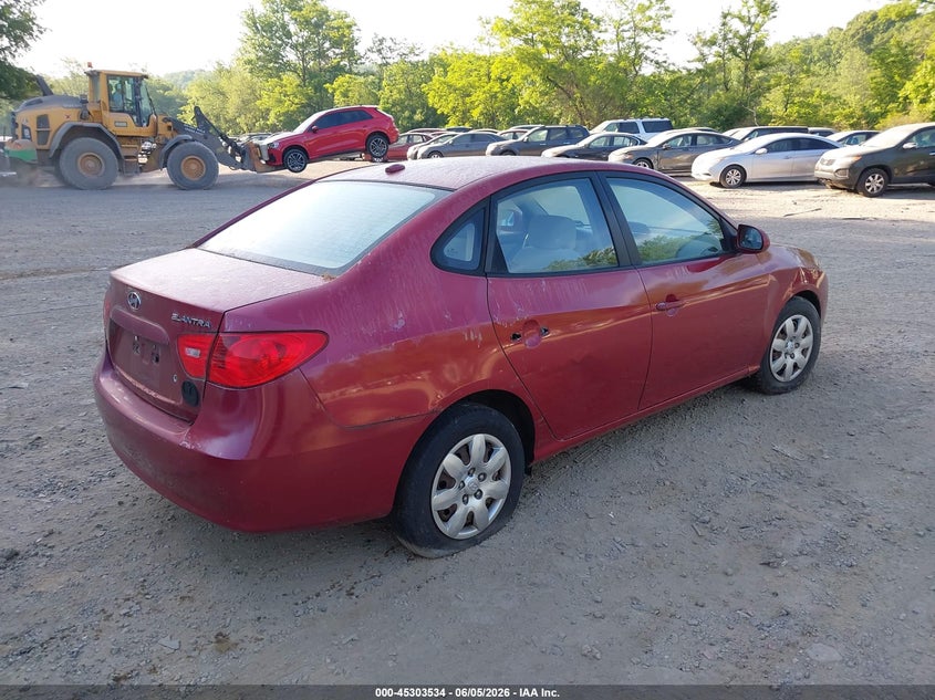 2007 Hyundai Elantra VIN KMHDU46D97U206293 IAAI salvage auction — NORMAL WEAR, Clear (Pennsylvania), sold $175 on 2026-07-28 (photo 4)