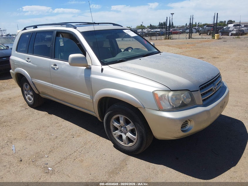2002 Toyota Highlander VIN JTEGF21A920031536 IAAI salvage auction — NORMAL WEAR, App For Dup Clear (California), sold $350 on 2026-07-08 (photo 1)