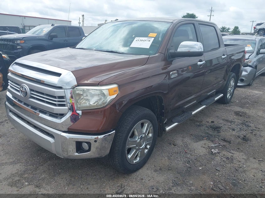 2014 Toyota Tundra VIN 5TFAW5F18EX405733 IAAI salvage auction — HAIL, Salvage Title, sold $12,100 on 2026-07-21 (photo 2)