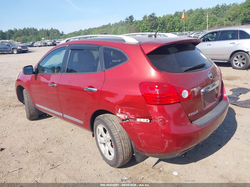 2011 Nissan Rogue VIN JN8AS5MVXBW279060 IAAI salvage auction — RIGHT REAR, Salvage (Massachusetts), sold $400 on 2026-07-10 (photo 3)