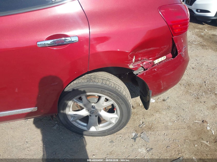 2011 Nissan Rogue VIN JN8AS5MVXBW279060 IAAI salvage auction — RIGHT REAR, Salvage (Massachusetts), sold $400 on 2026-07-10 (photo 6)