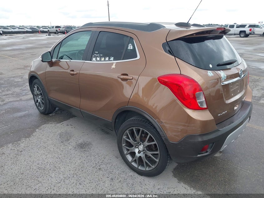 2016 Buick Encore VIN KL4CJ2SM3GB568449 IAAI salvage auction — REAR END, Salvage Title, sold $1,950 on 2026-07-24 (photo 3)