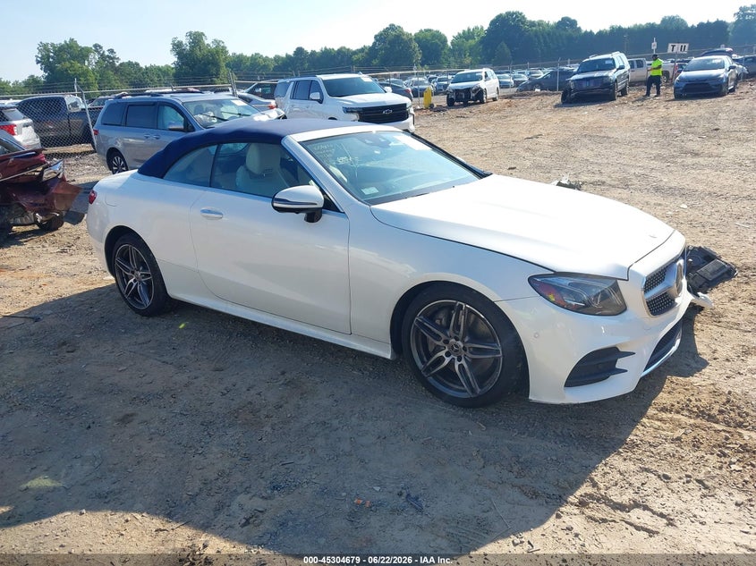 2018 Mercedes-benz E-klasse VIN WDD1K6FB2JF059890 IAAI salvage auction — FRONT END, Salvage (North Carolina), sold $15,200 on 2026-07-19 (photo 1)