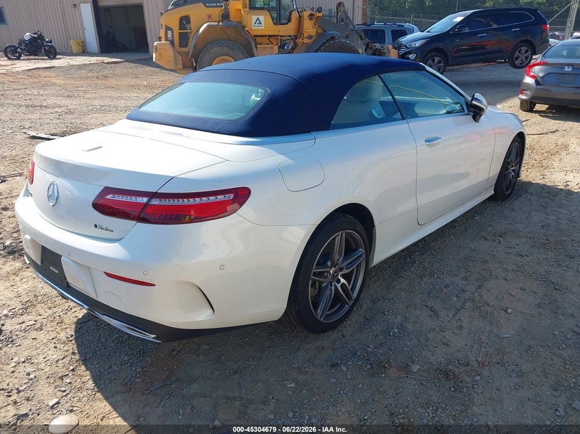 2018 Mercedes-benz E-klasse VIN WDD1K6FB2JF059890 IAAI salvage auction — FRONT END, Salvage (North Carolina), sold $15,200 on 2026-07-19 (photo 4)