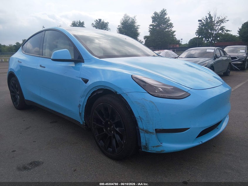 2023 Tesla Model y VIN 7SAYGAEE9PF645026 IAAI salvage auction — RIGHT FRONT, Salvage (New Jersey), sold $15,600 on 2026-07-30 (photo 1)