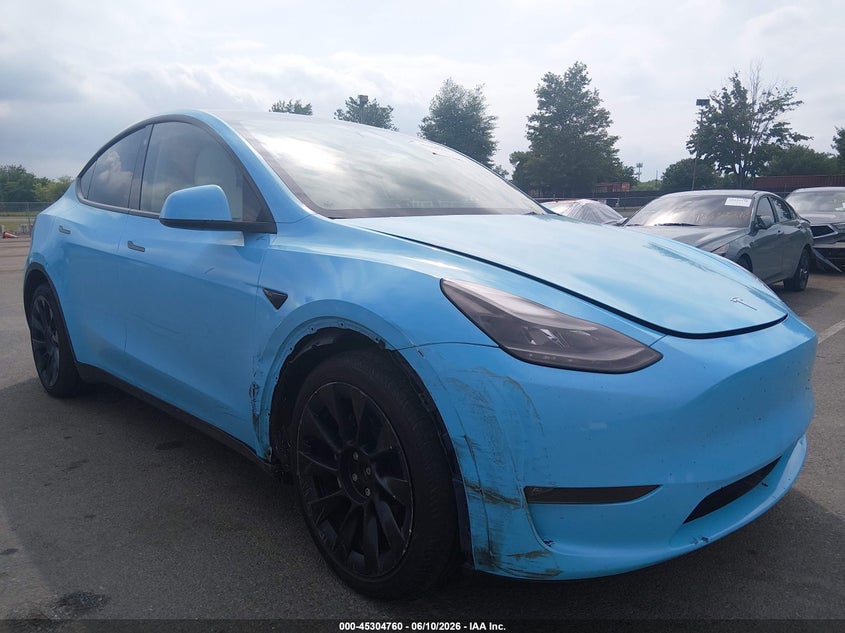 2023 Tesla Model y VIN 7SAYGAEE9PF645026 IAAI salvage auction — RIGHT FRONT, Salvage (New Jersey), sold $15,600 on 2026-07-30 (photo 6)
