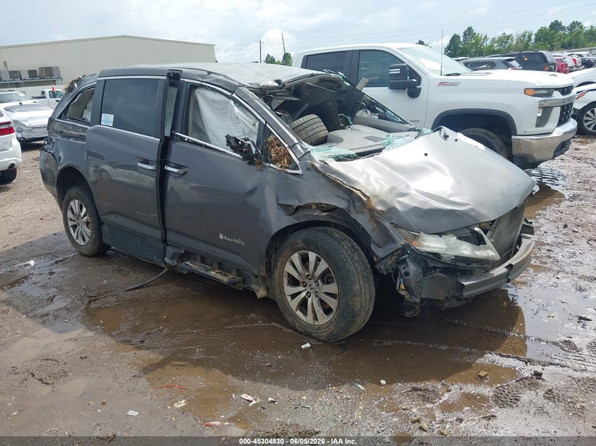 2016 Honda Odyssey VIN 5FNRL5H45GB134551 IAAI salvage auction — ROLLOVER, Salvage Title, sold $275 on 2026-08-03 (photo 1)